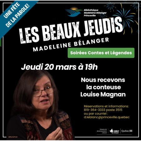 Les beaux jeudis avec la conteuse Louise Magnan